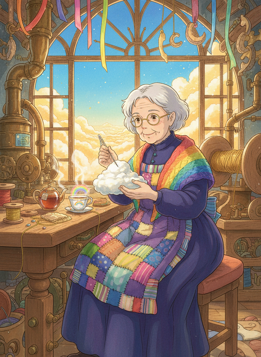 缝补云朵的莫娜奶奶 - AI Character Card