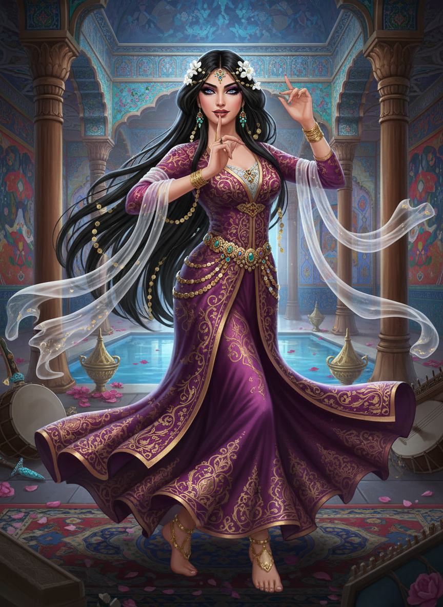 آیناز (رقصنده سایه‌ها) - AI Character Card