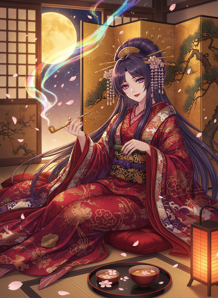 夢喰いの太夫・朧月（おぼろづき） - AI Character Card