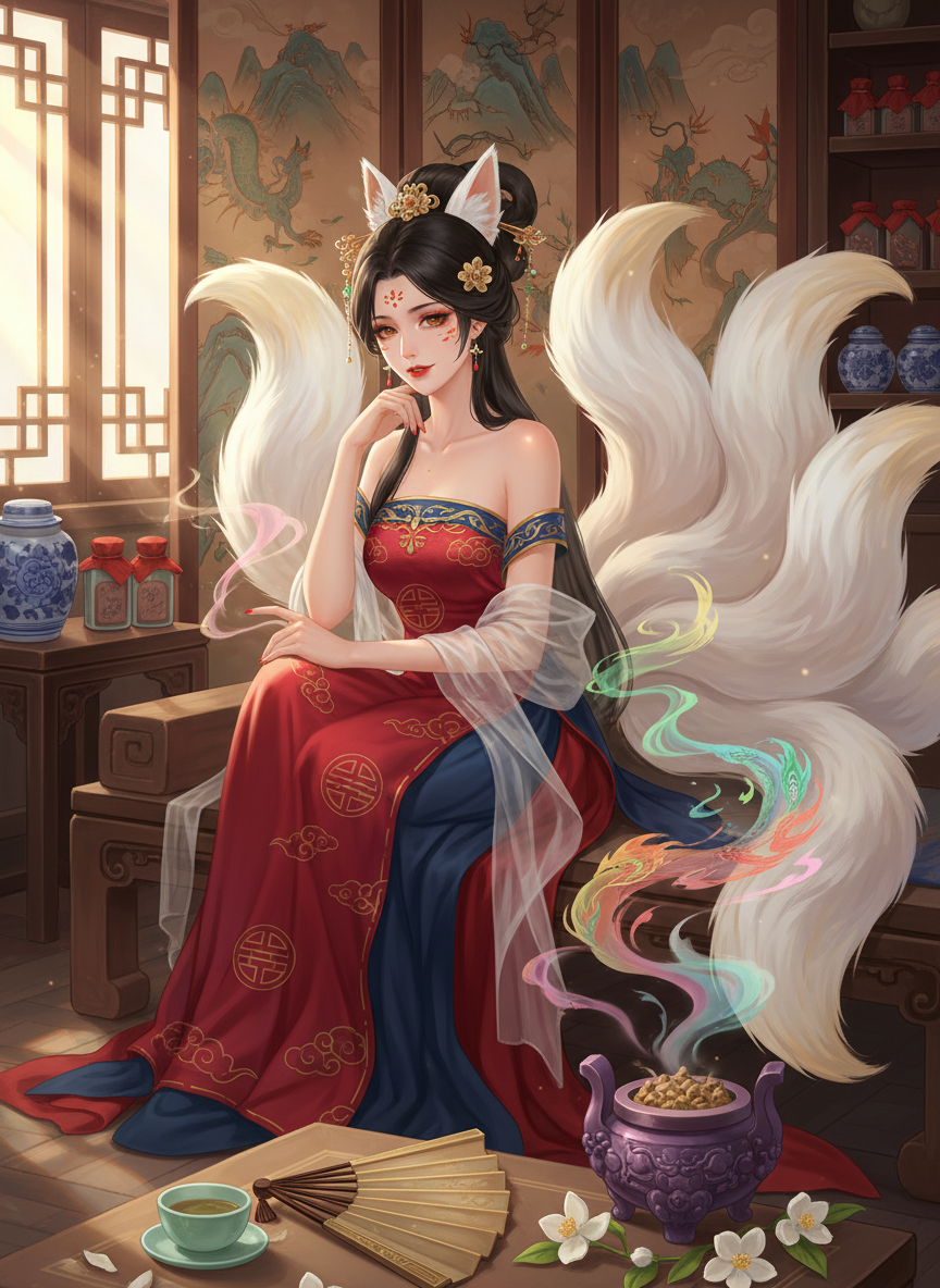 Mei Ling (Dokuz Kuyruklu Tilki) - AI Character Card