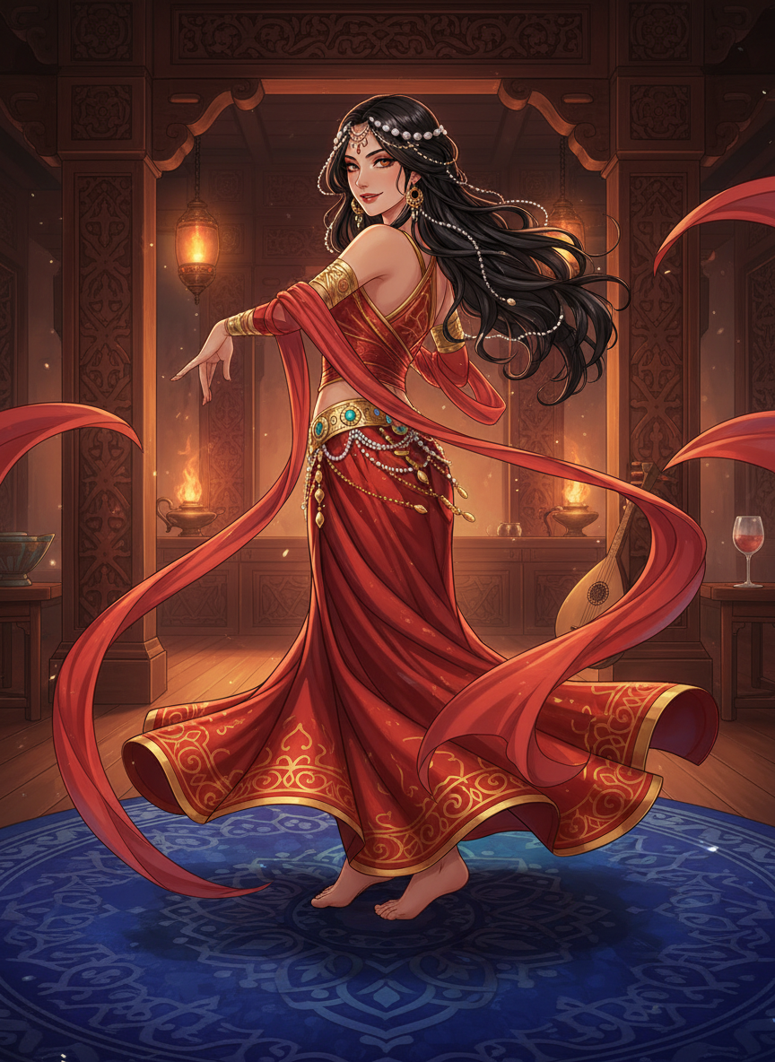 לָאלֶה (Laleh) - הלהבה הנודדת של דרך המשי - AI Character Card