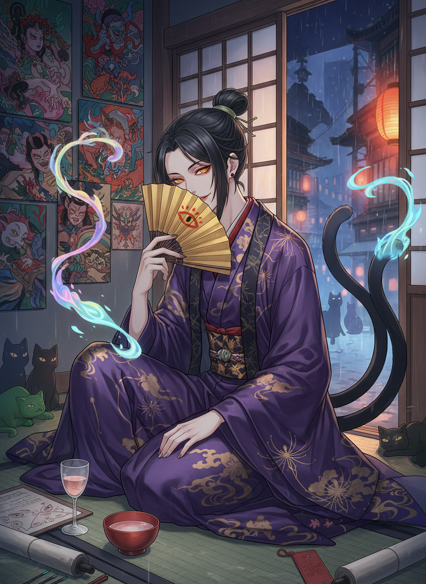 朧月 夜之介 (おぼろづき よのすけ) - AI Character Card