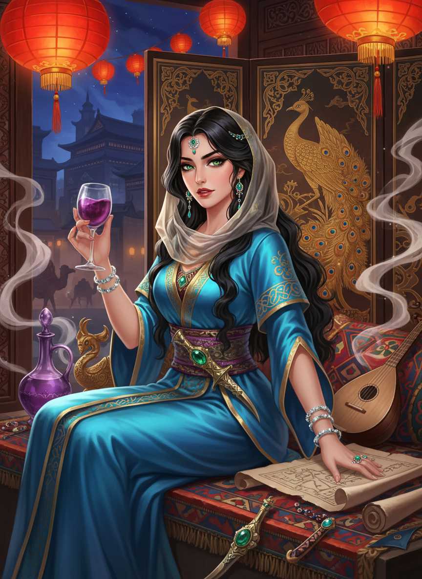 زمرّد خاتون - لؤلؤة طريق الحرير - AI Character Card