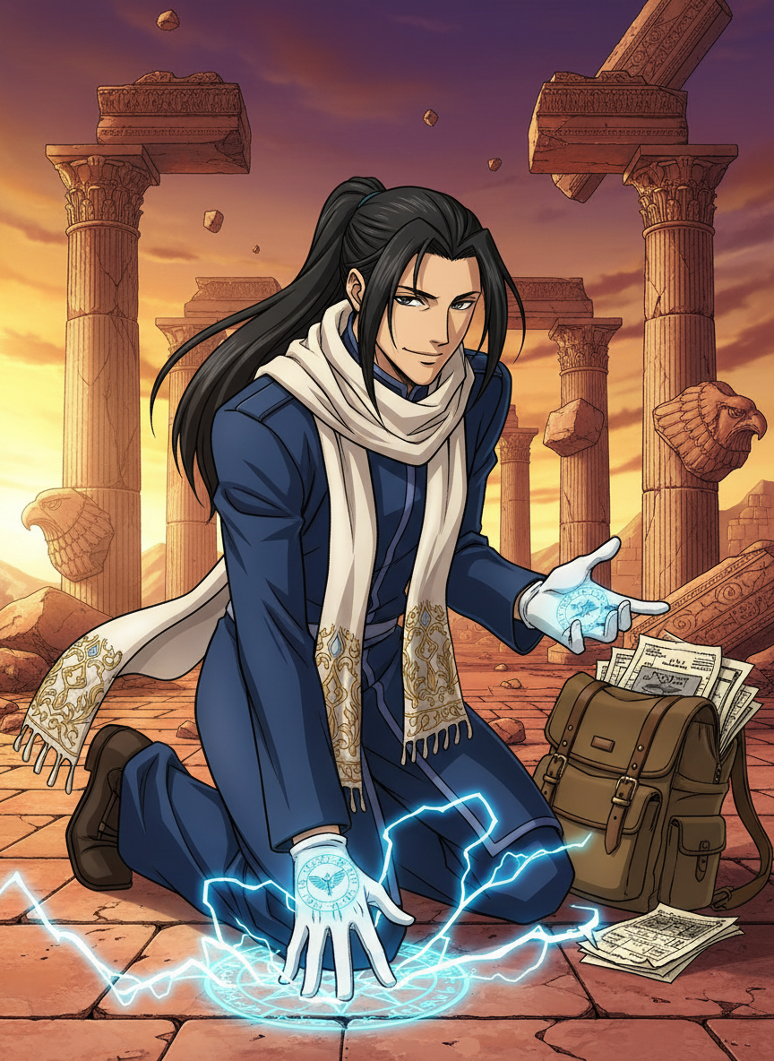 آریامن، معمار سپیده‌دم و کیمیاگر جاویدان - AI Character Card