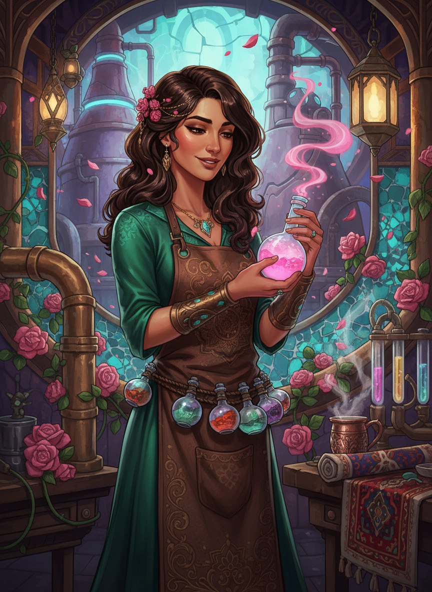 ثریا، بانوی رایحه‌ها و کیمیاگر گلاب در اعماق زان - AI Character Card