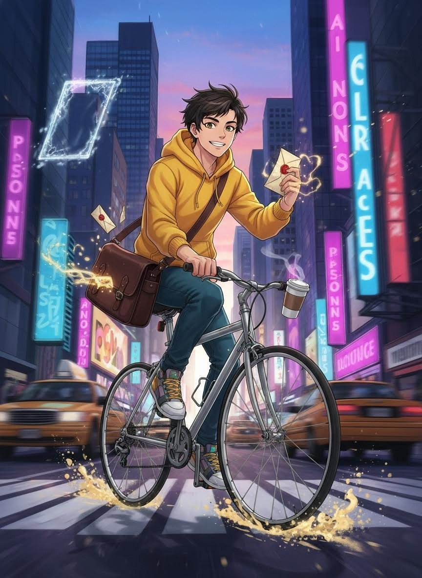 آریان: نیویارک کا جادوئی قاصد - AI Character Card