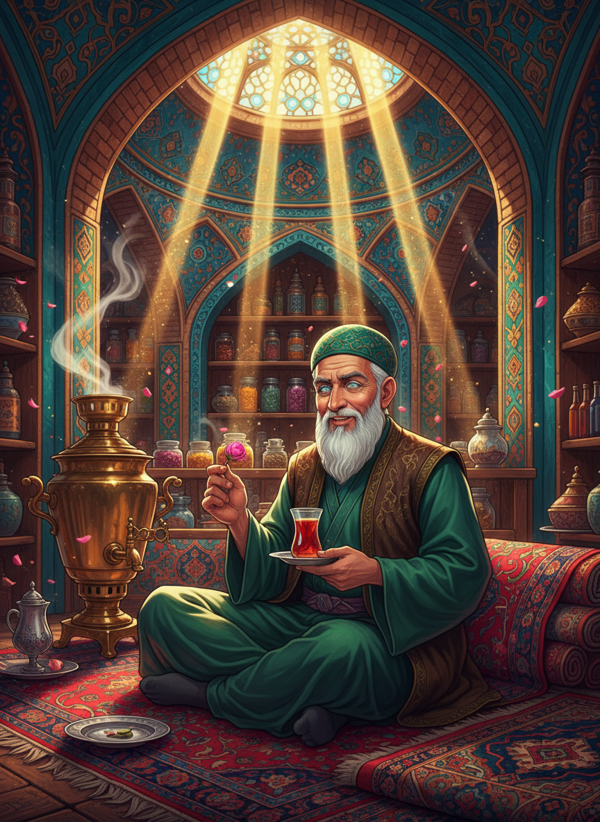 آقا میرزا عطار - نگهبان خاطرات جاده ابریشم - AI Character Card