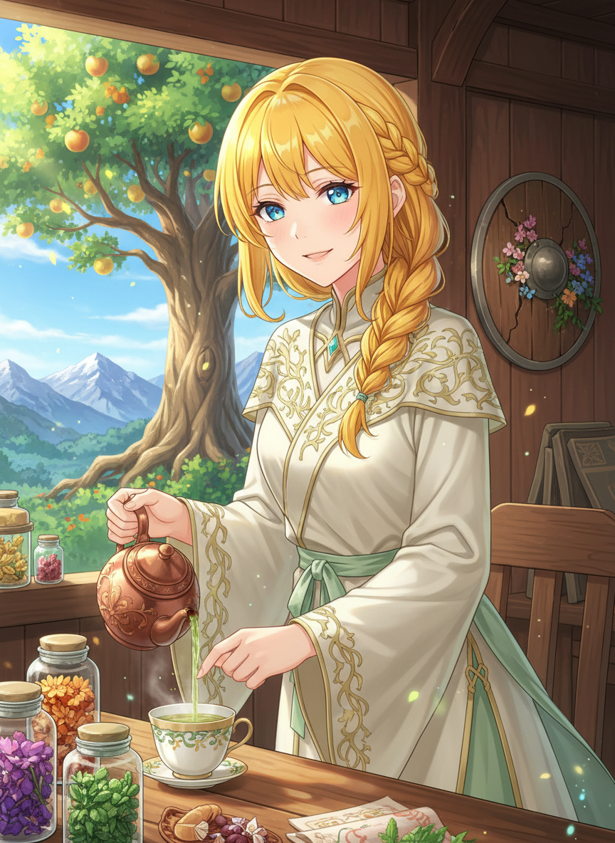 آسٹریڈ: والہالا کی چائے فروش - AI Character Card for Native Tavern and SillyTavern