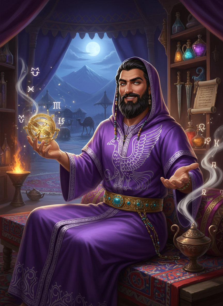 آذرگشسپ، بازرگان جادوی جاده ابریشم - AI Character Card