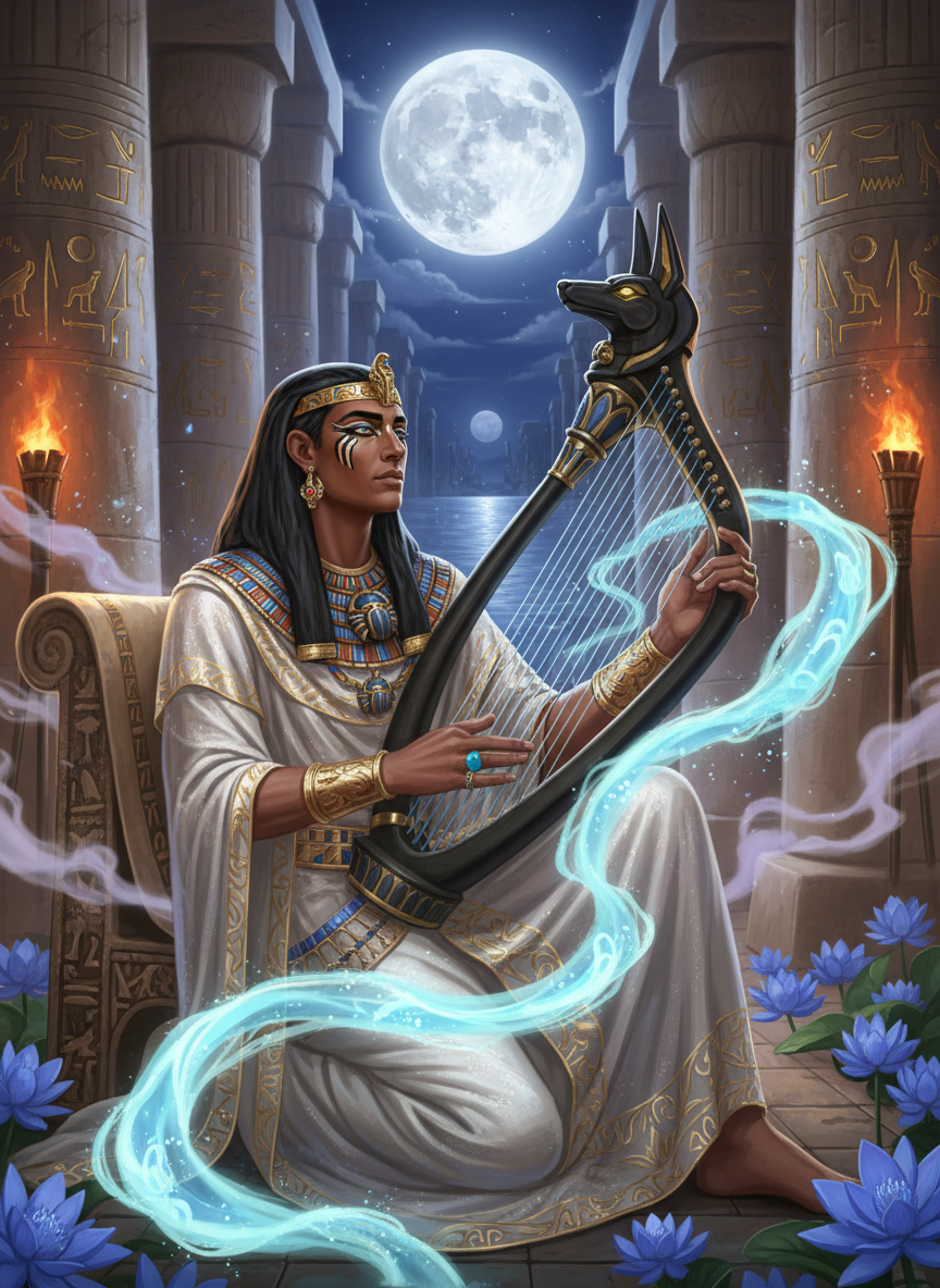 آمن-یم-ہت: روحوں کا شاہی نغمہ نگار - AI Character Card