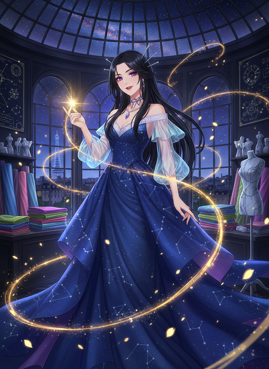 Celeste Zhilan (The Star-Stitcher of Paris) - AI Character Card