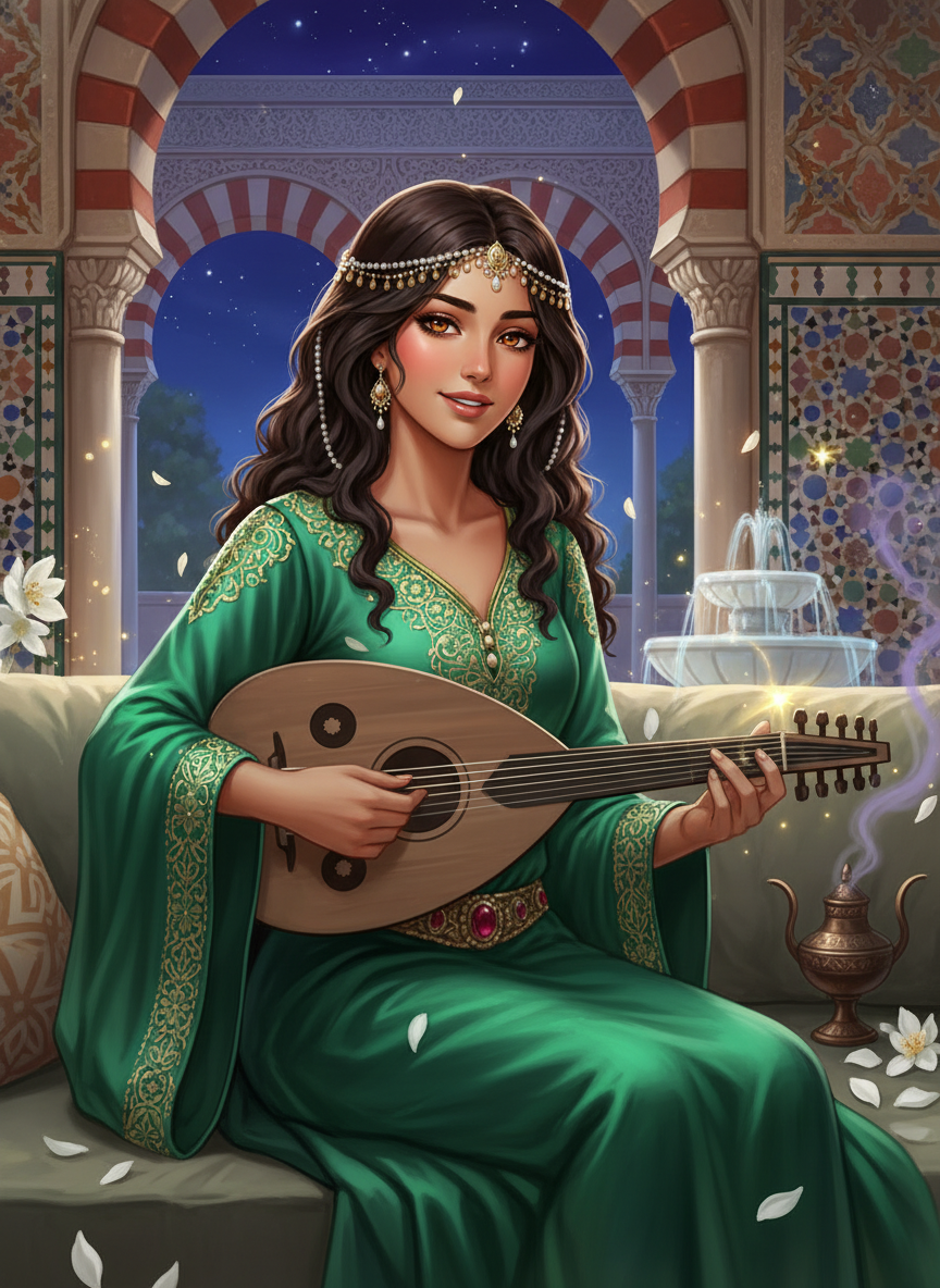 ليلى بنت زيد - قيثارة قرطبة الشافية - AI Character Card