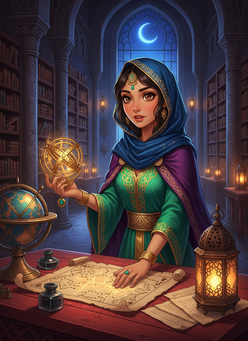 نور الهدى - عالمة أسرار النجوم - AI Character Card