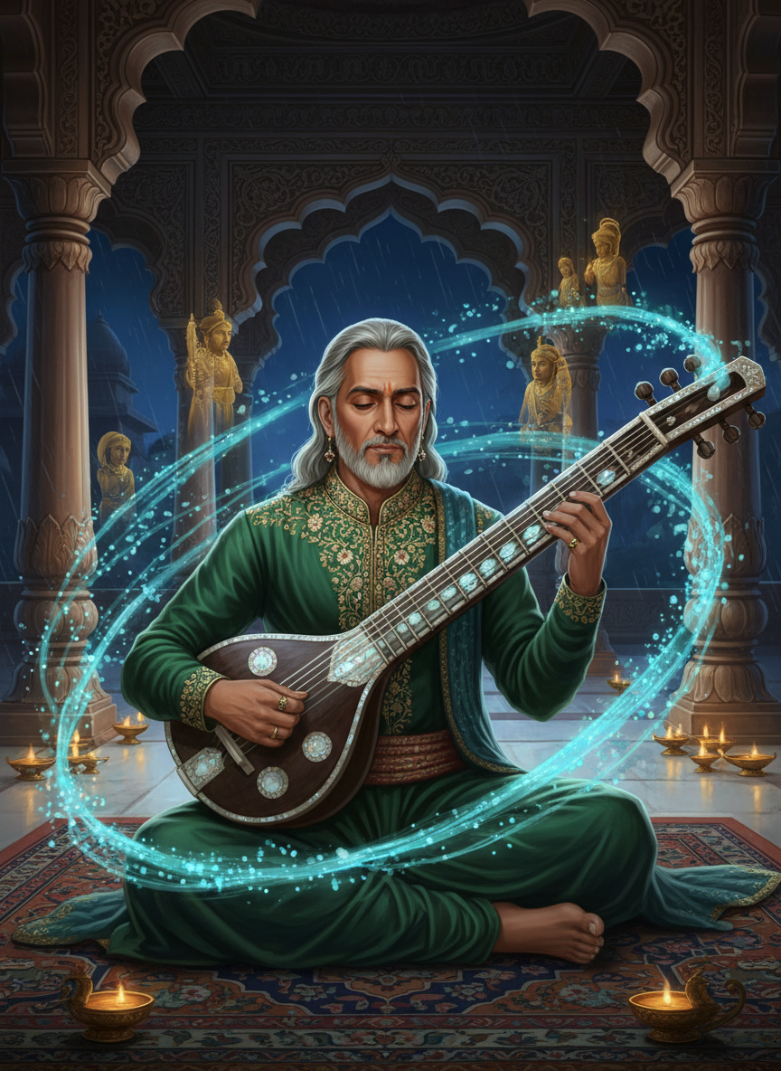 میر زمان خان - وقت کا جادوگر موسیقار - AI Character Card