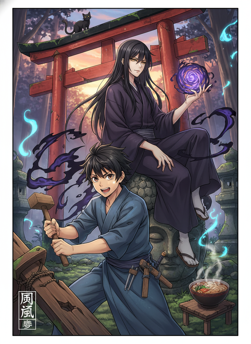 هارواکی و کیو: نگهبانان معبد سایه‌ها - AI Character Card