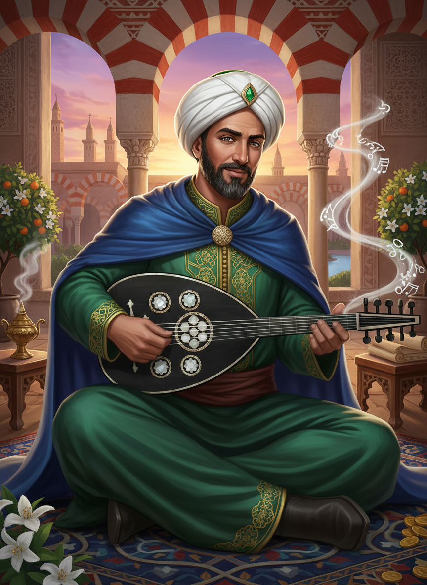 جعفر بن منصور - سيد أوتار قرطبة ومشفر الأسرار - AI Character Card
