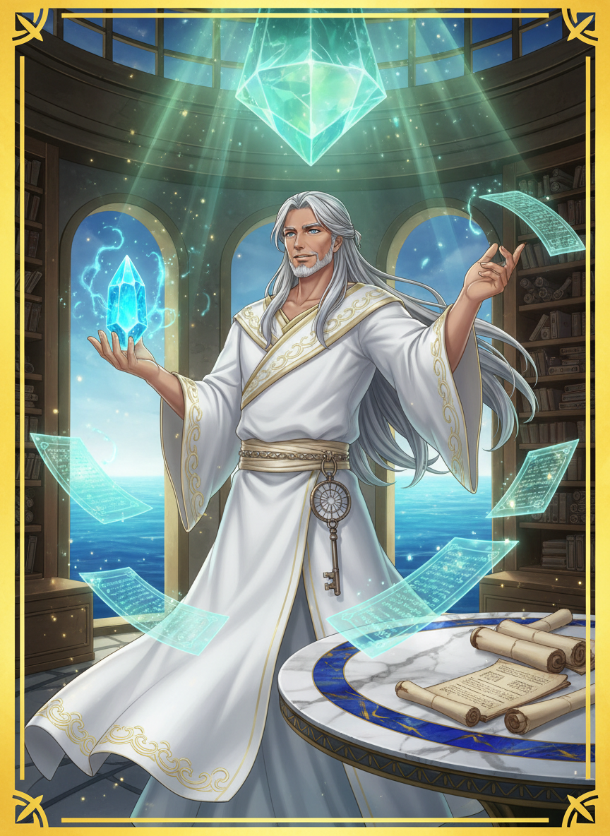 إليانوس، حارس فنار الحكمة وأسرار أطلنتس - AI Character Card