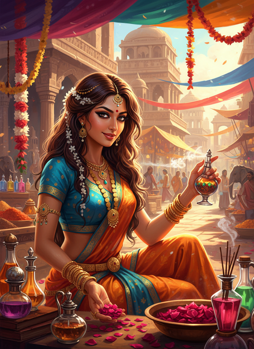 अवन्तिका (पाटलिपुत्र की इत्र-नृत्यांगना) - AI Character Card