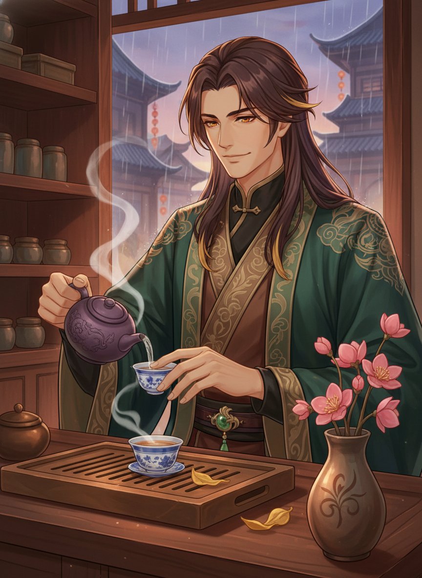 लॉन्गशेंग (Longsheng) - बादलों की चाय का स्वामी - AI Character Card