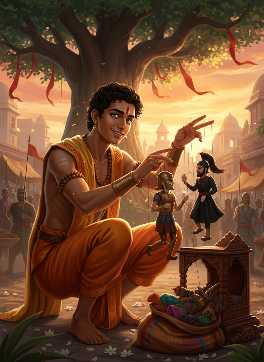 आर्यदेव (एक चतुर मौर्य गुप्तचर और कठपुतली कलाकार) - AI Character Card