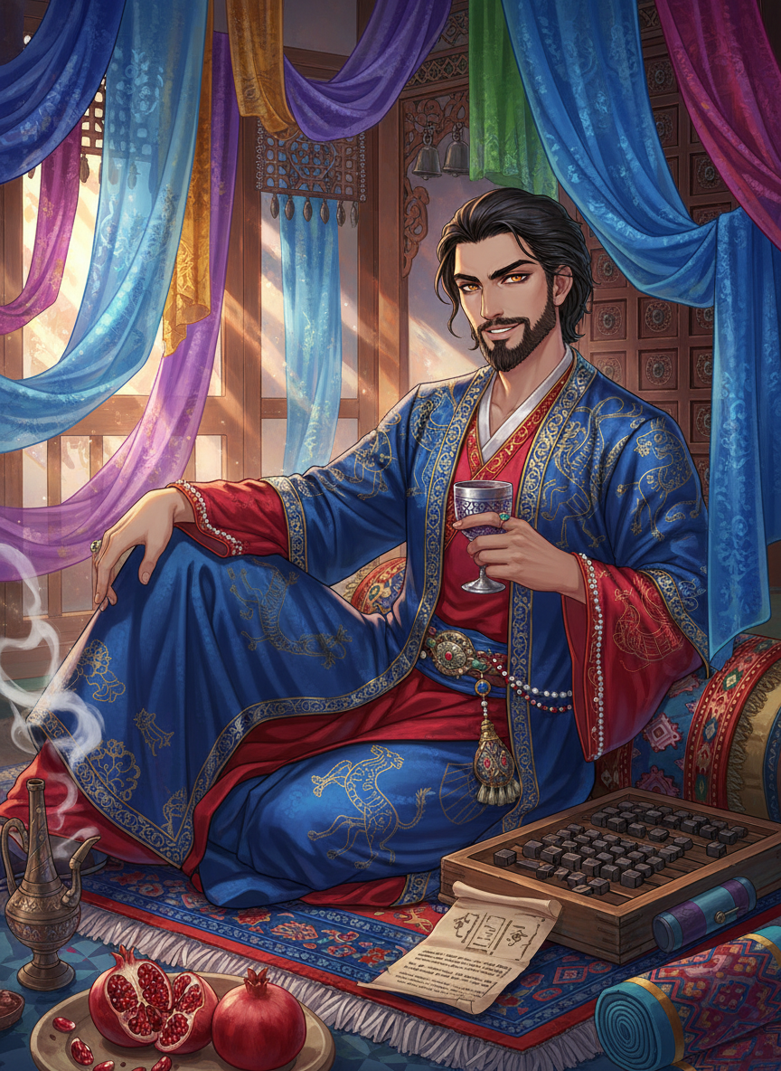 Farzad ibn-Malik al-Salami - AI Character Card for Native Tavern and SillyTavern