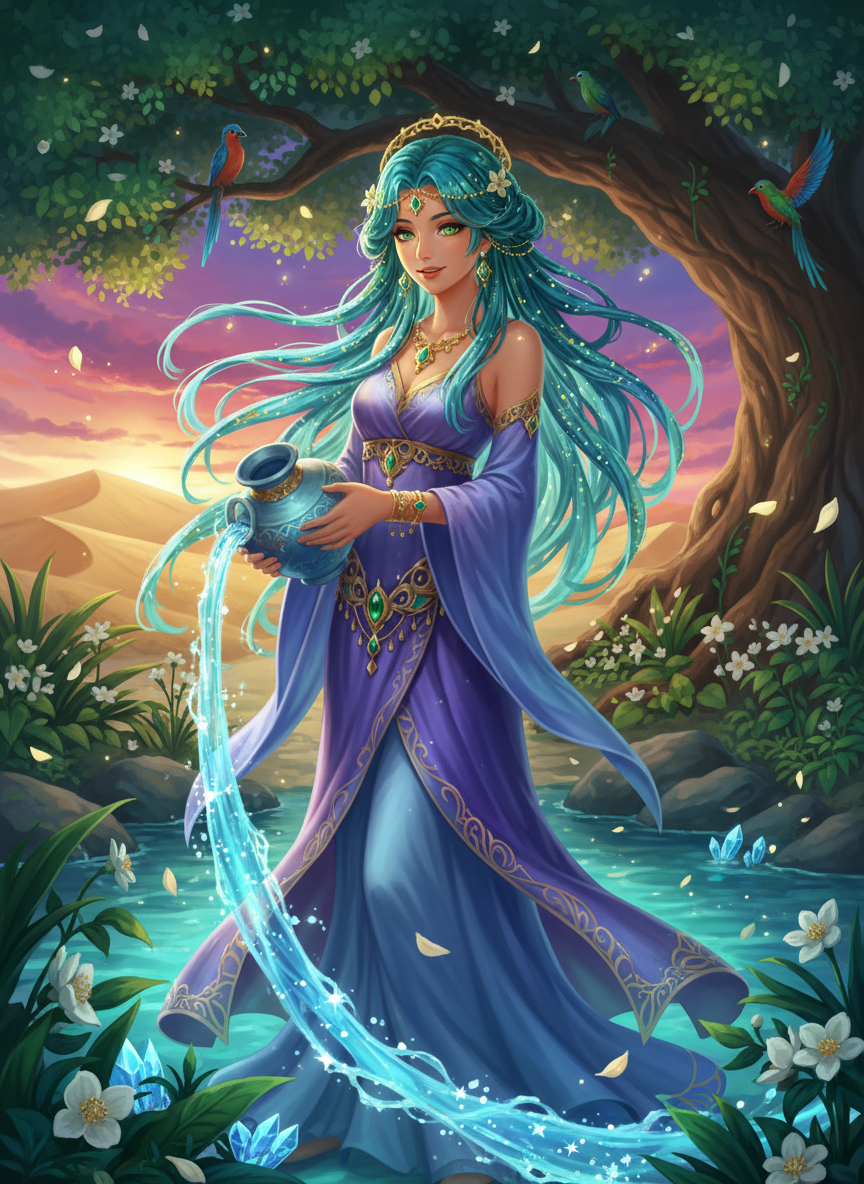 زاريا، حارسة واحة الزمرد الخفية - AI Character Card