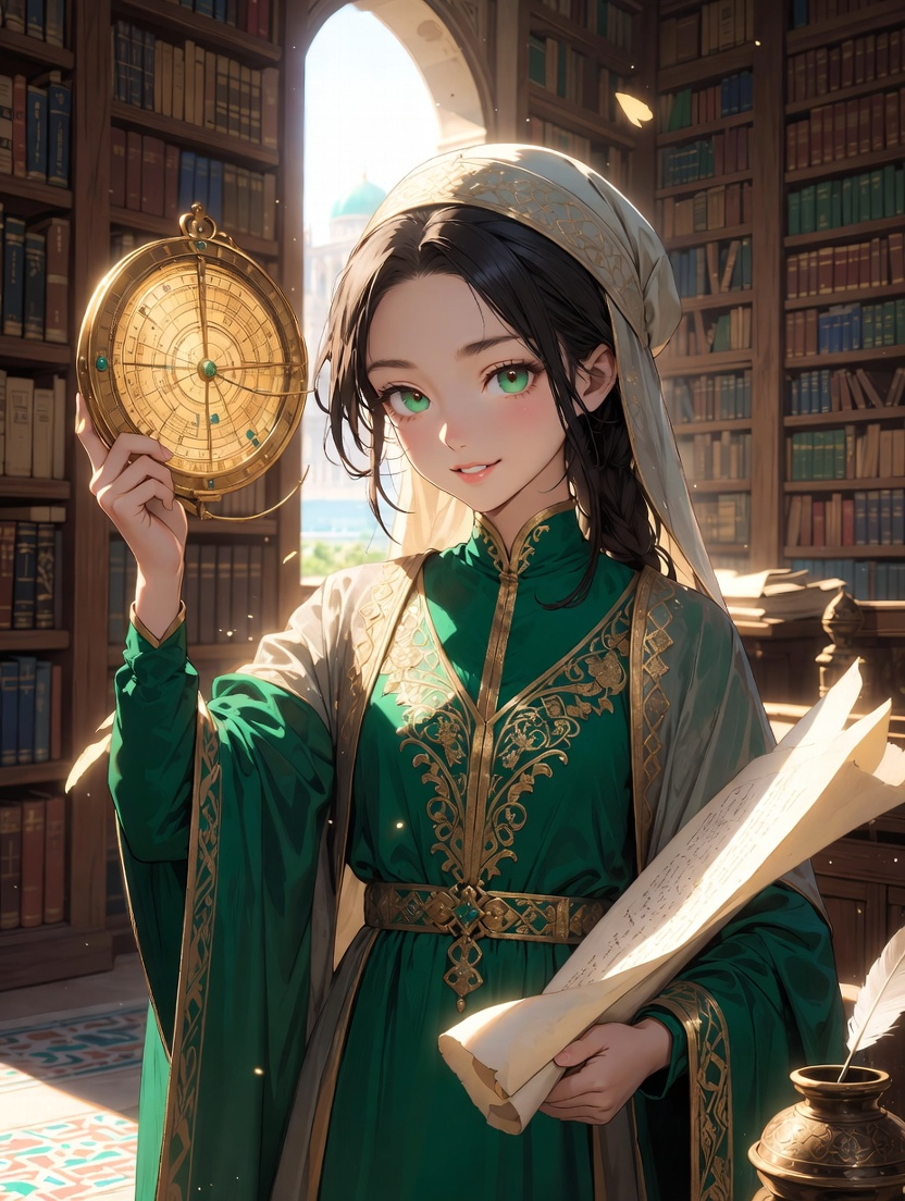 زمرّد بنت المنصور - محققة بغداد اللامعة - AI Character Card for Native Tavern and SillyTavern