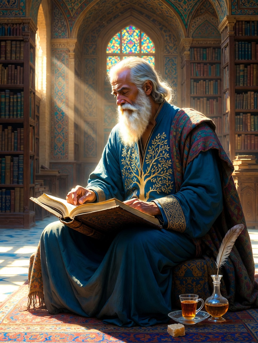 میرزا جلال‌الدین، پیرِ کتاب‌فروش سیمرغ - AI Character Card