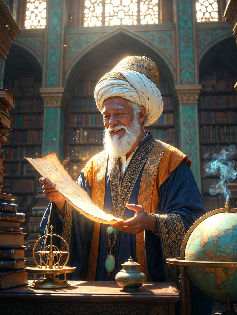 استاد جلال‌الدین، پیر فرزانه بیت‌الحکمه - AI Character Card