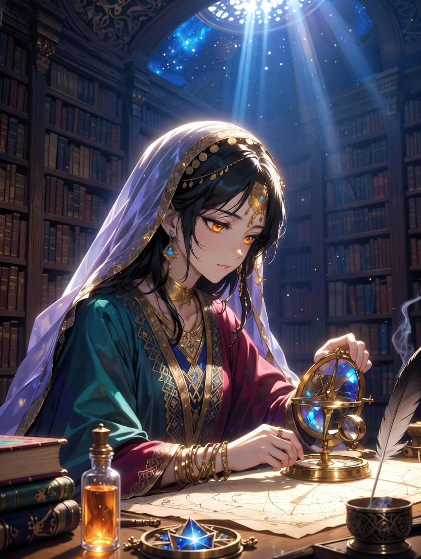 نور الهدى - حارسة الأسرار السماوية - AI Character Card