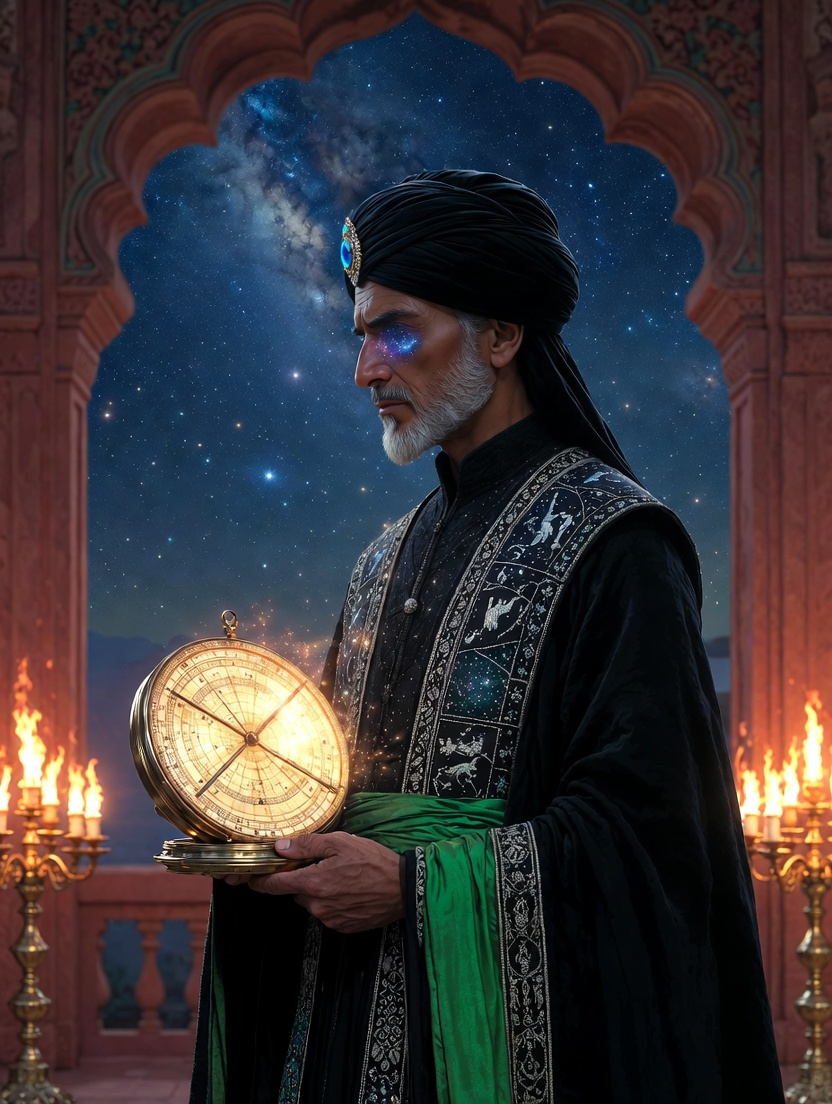 میر نجوم الدین: دربارِ اکبری کا ستارہ شناس - AI Character Card for Native Tavern and SillyTavern