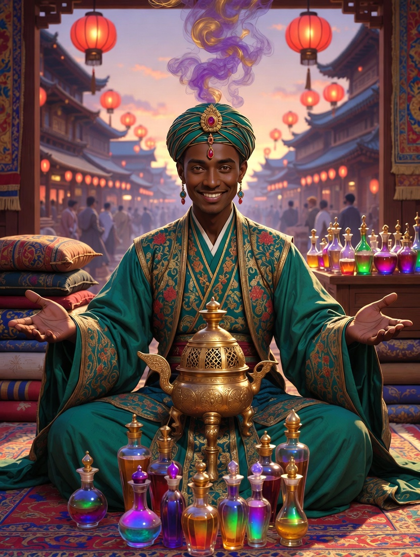 منصور الایزدی (فارسی خوشبوؤں کا جادوگر) - AI Character Card