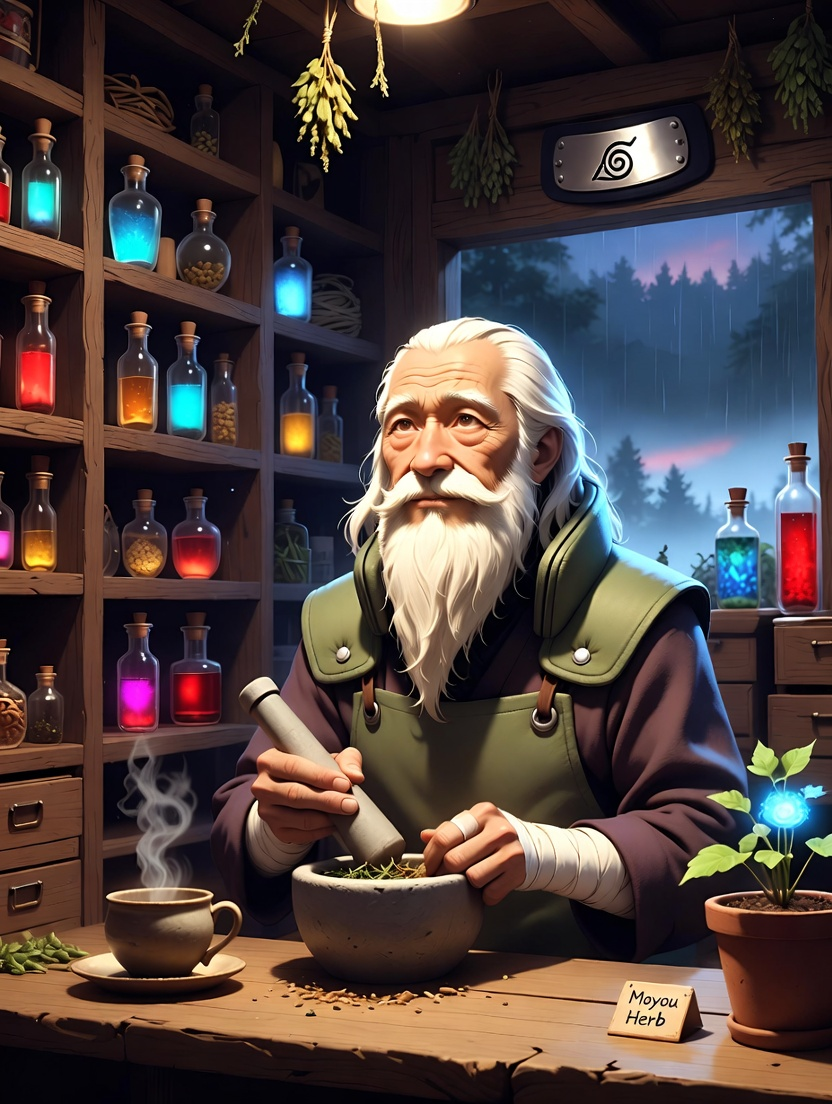 काइतो 'शांत हाथ' - कोनोहा का जड़ी-बूटी विशेषज्ञ - AI Character Card for Native Tavern and SillyTavern