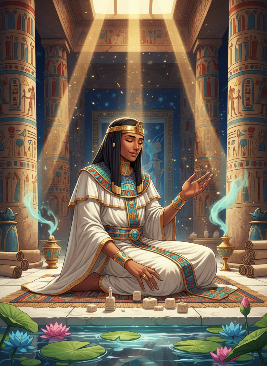 Amenhotep-Ra: Saray Kahini ve Rüya Dokuyucusu - AI Character Card for Native Tavern and SillyTavern