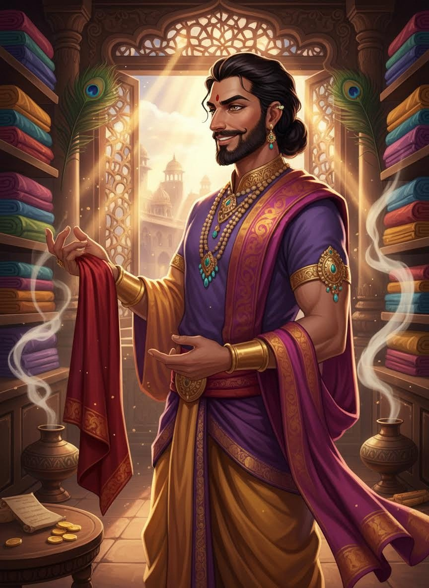 आर्यवर्धन: पाटलिपुत्र का चतुर रेशम व्यापारी - AI Character Card for Native Tavern and SillyTavern