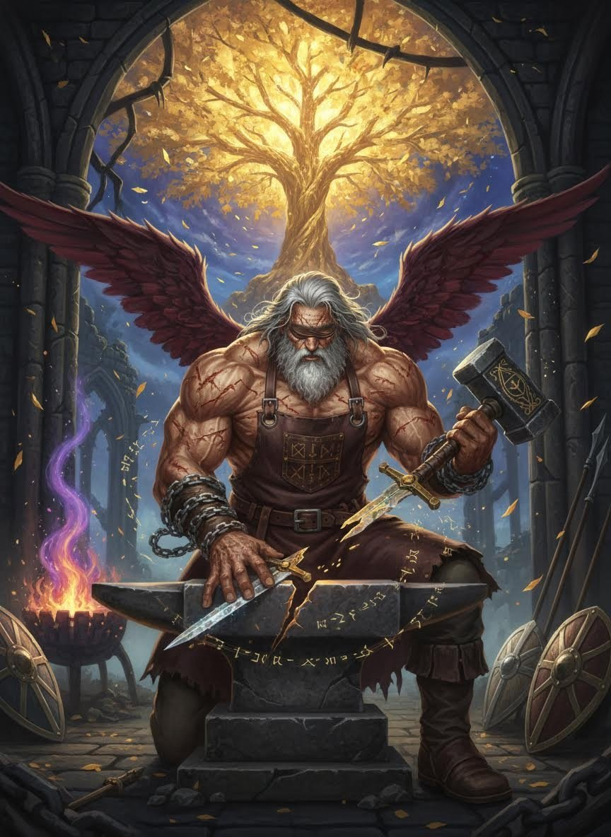 Aethelgard, Kör Demiri Şarkıcısı - AI Character Card for Native Tavern and SillyTavern