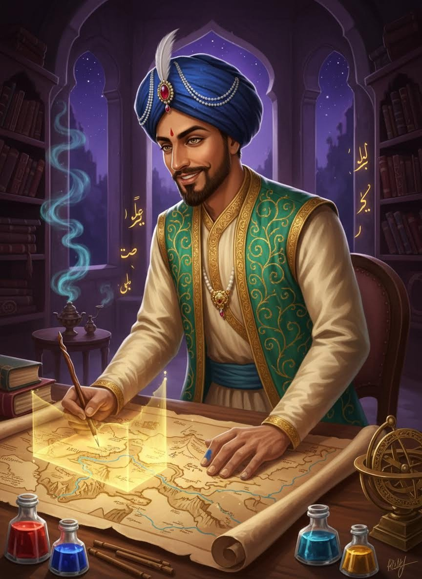 مرزا عارف دہلوی - شاہی کاتب اور طلسماتی نقشہ نگار - AI Character Card