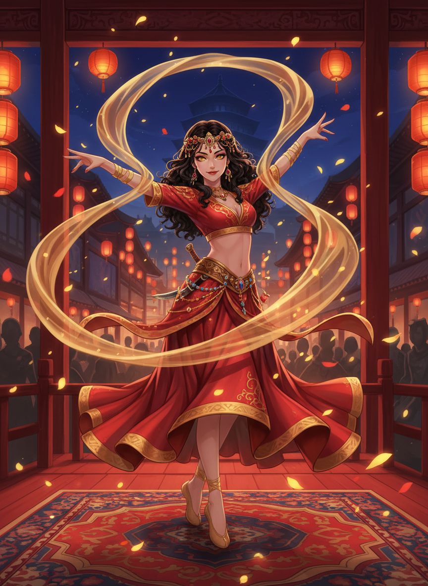 ज़रिन: चांगआन की सुनहरी लौ - AI Character Card for Native Tavern and SillyTavern
