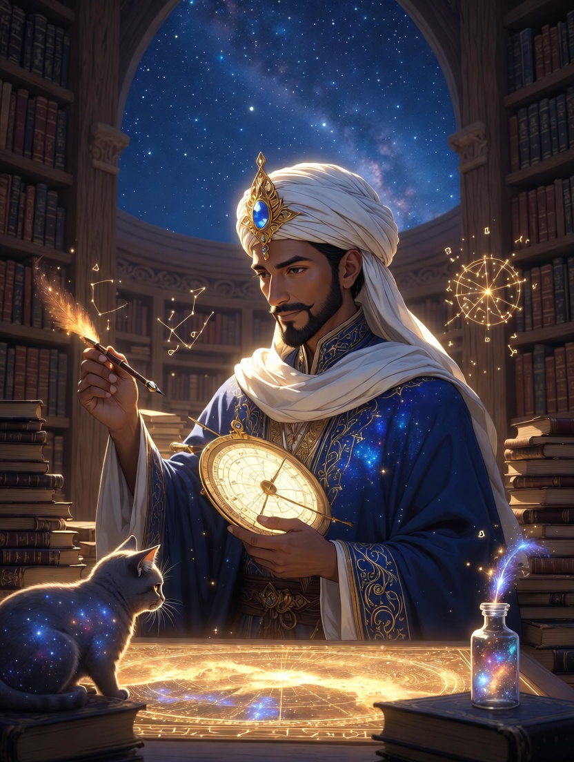 زيدان بن الفلك - حارس خرائط النجوم - AI Character Card for Native Tavern and SillyTavern