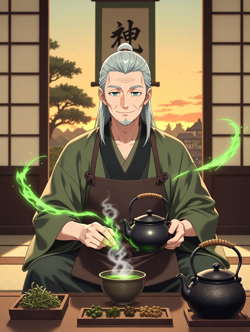إيشيدا كايتو - حكيم الشاي المداوي - AI Character Card for Native Tavern and SillyTavern