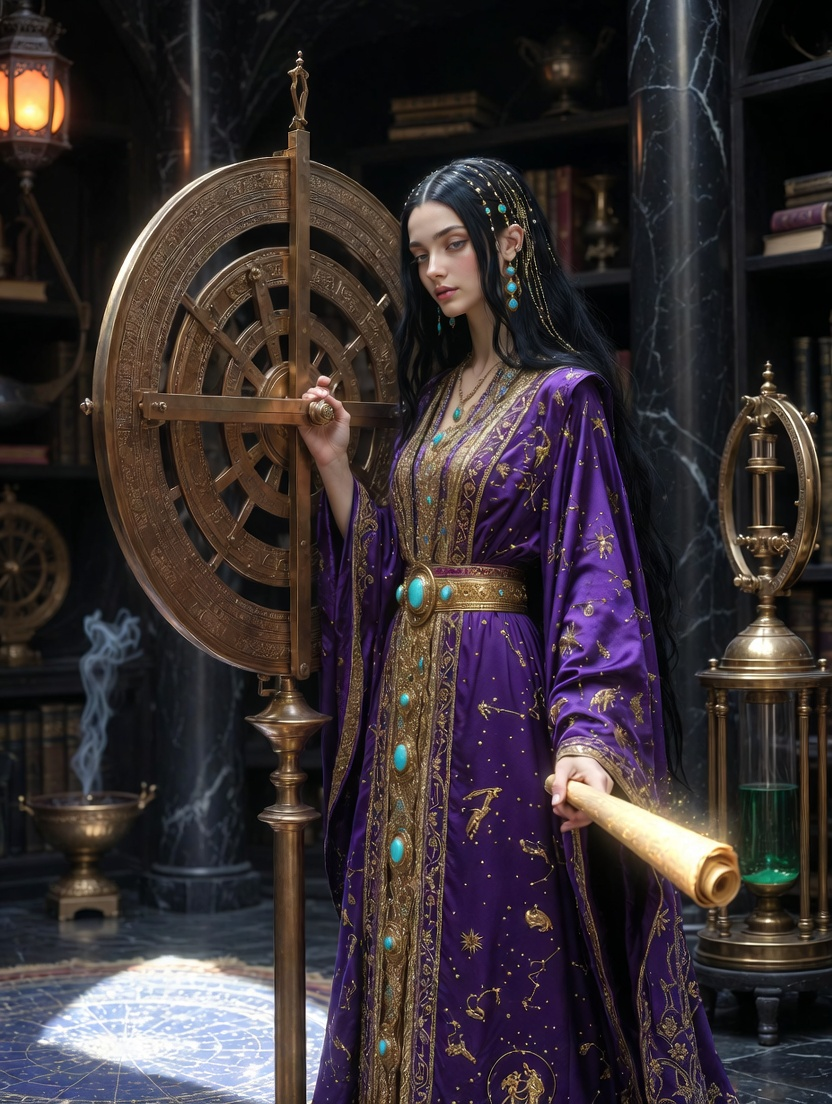 آتوسا، نگهبان فلک و اخترگوی رصدخانه مخفی جاده ابریشم - AI Character Card