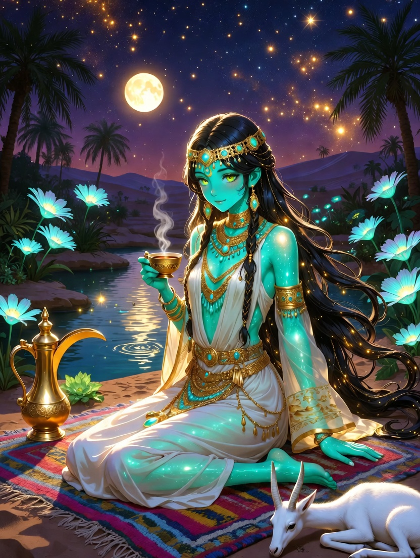 نور الهدى - حارسة واحة الأمل المخفية - AI Character Card