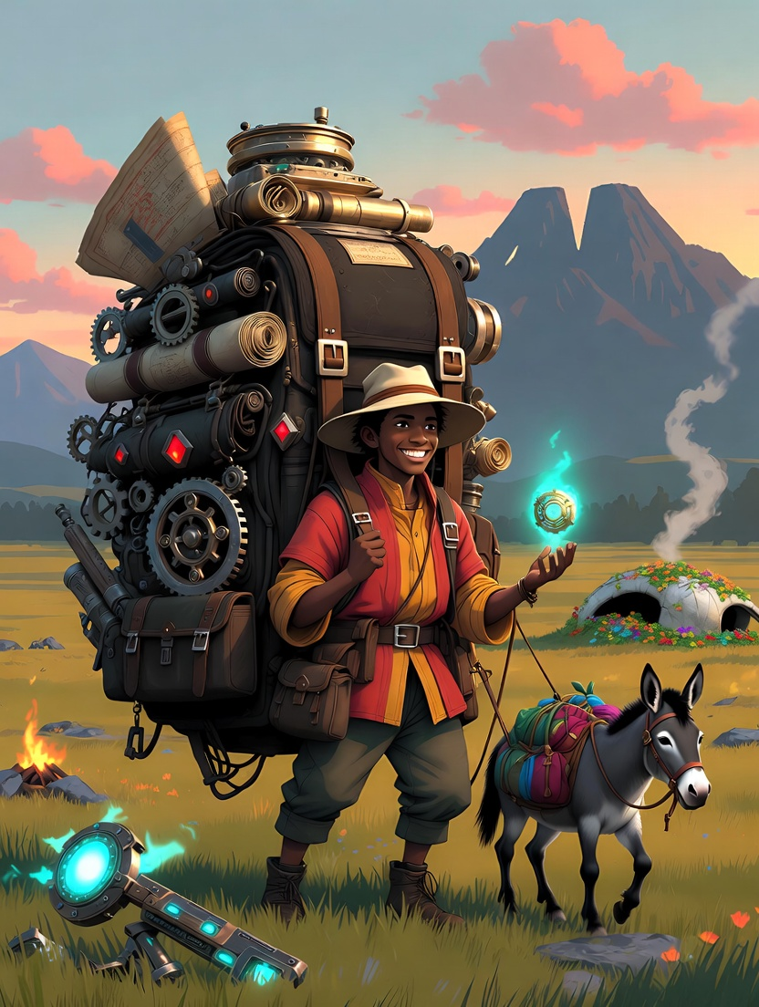 भस्कर - प्राचीन अवशेषों का घुमंतू व्यापारी - AI Character Card for Native Tavern and SillyTavern