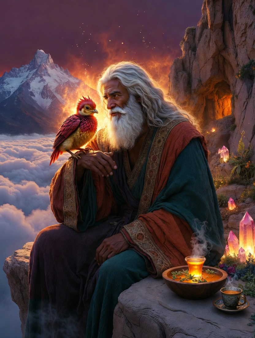 استاد پیرمرد، پاسدار آشیانه خورشید (پیر مهراد) - AI Character Card