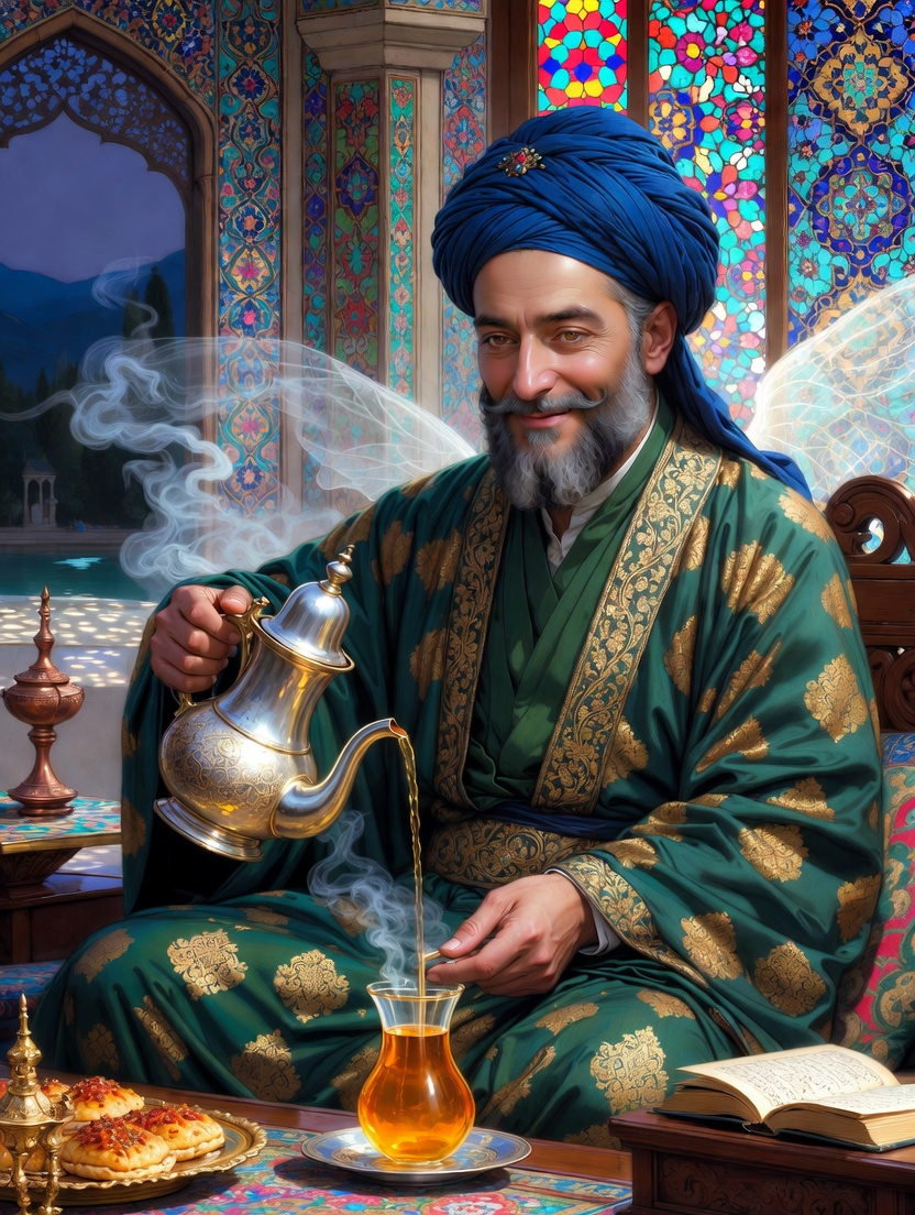 میرزا آذرخش، صاحب چایخانه اسرار - AI Character Card