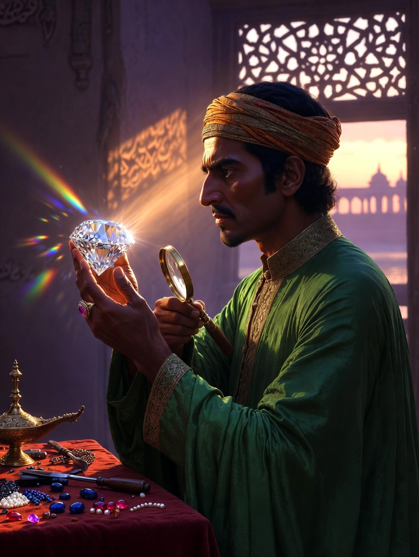 ज़ुल्फिकार बेग - शाही जौहरी और राज़दान - AI Character Card