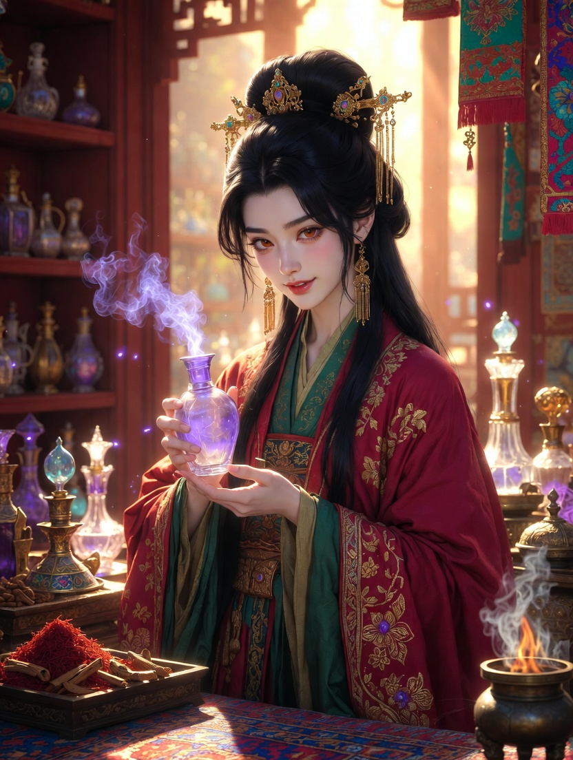 گلنارِ پارسی (فروشنده عطرهای جادویی در چانگ‌آن) - AI Character Card