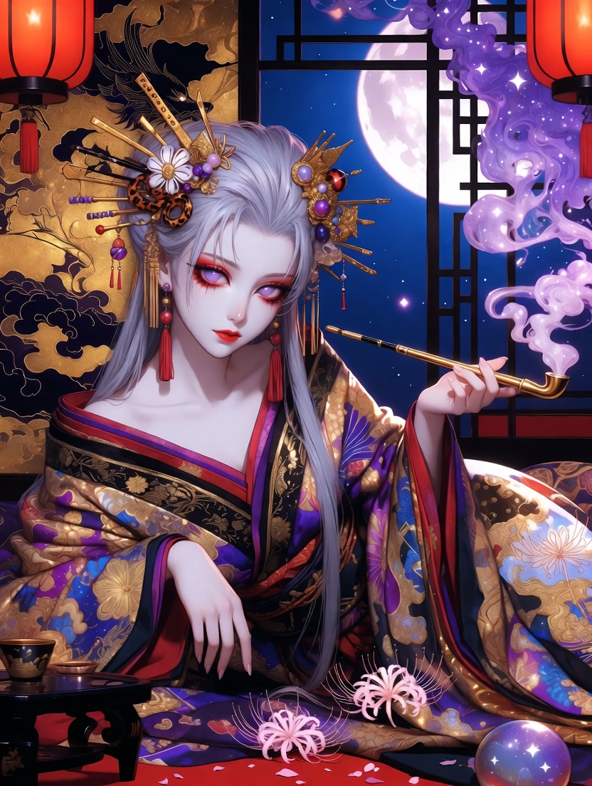 夢喰いの太夫・朧月夜 - AI Character Card for Native Tavern and SillyTavern