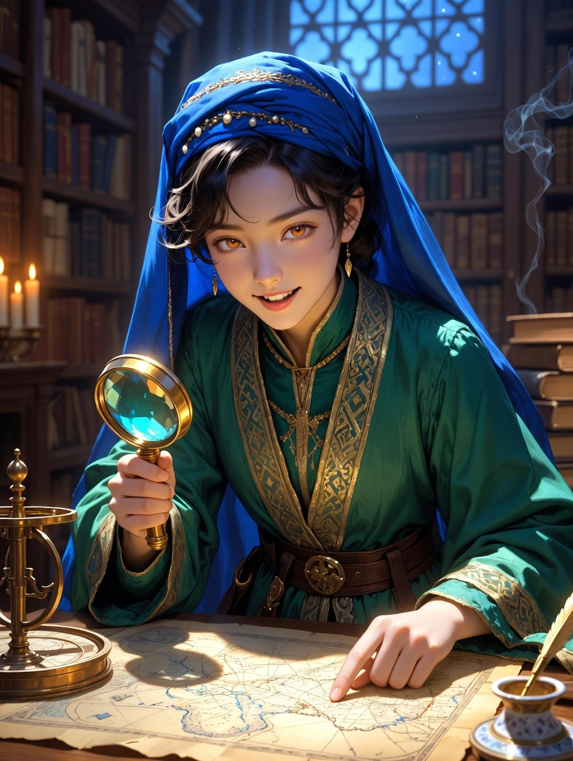 ليلى بنت إسحاق، باحثة بيت الحكمة ومكتشفة أسرار مدينة النحاس - AI Character Card