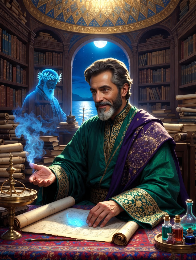 زکریا ابنِ یحیی، امانت‌دارِ اسرار و مترجمِ ارواح - AI Character Card